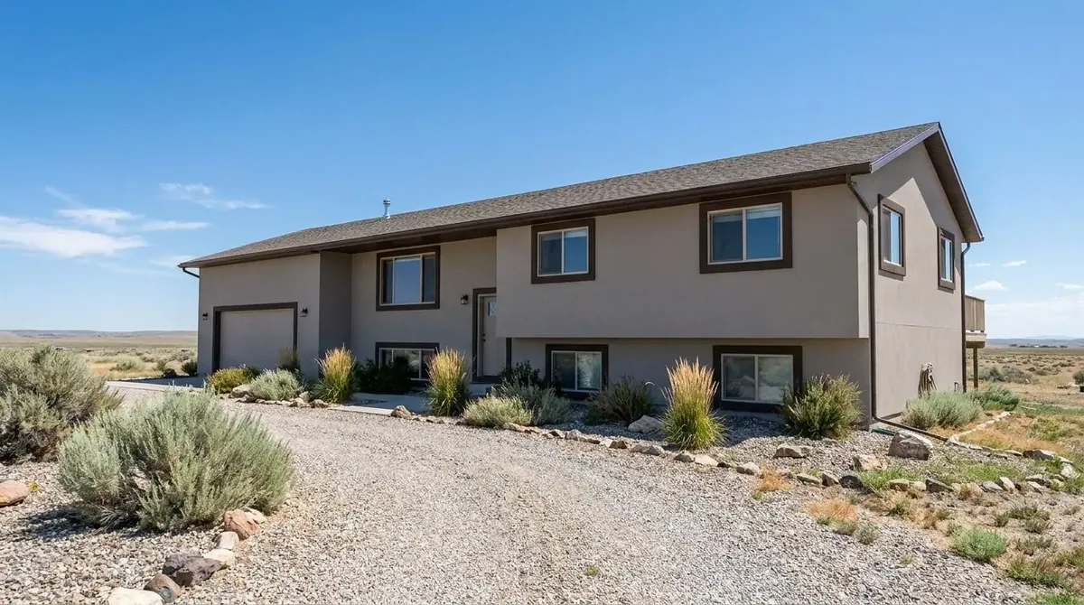 Freshly painted home exterior in Rock Springs Wyoming Sweetwater County Great Divide Basin high altitude UV resistant
